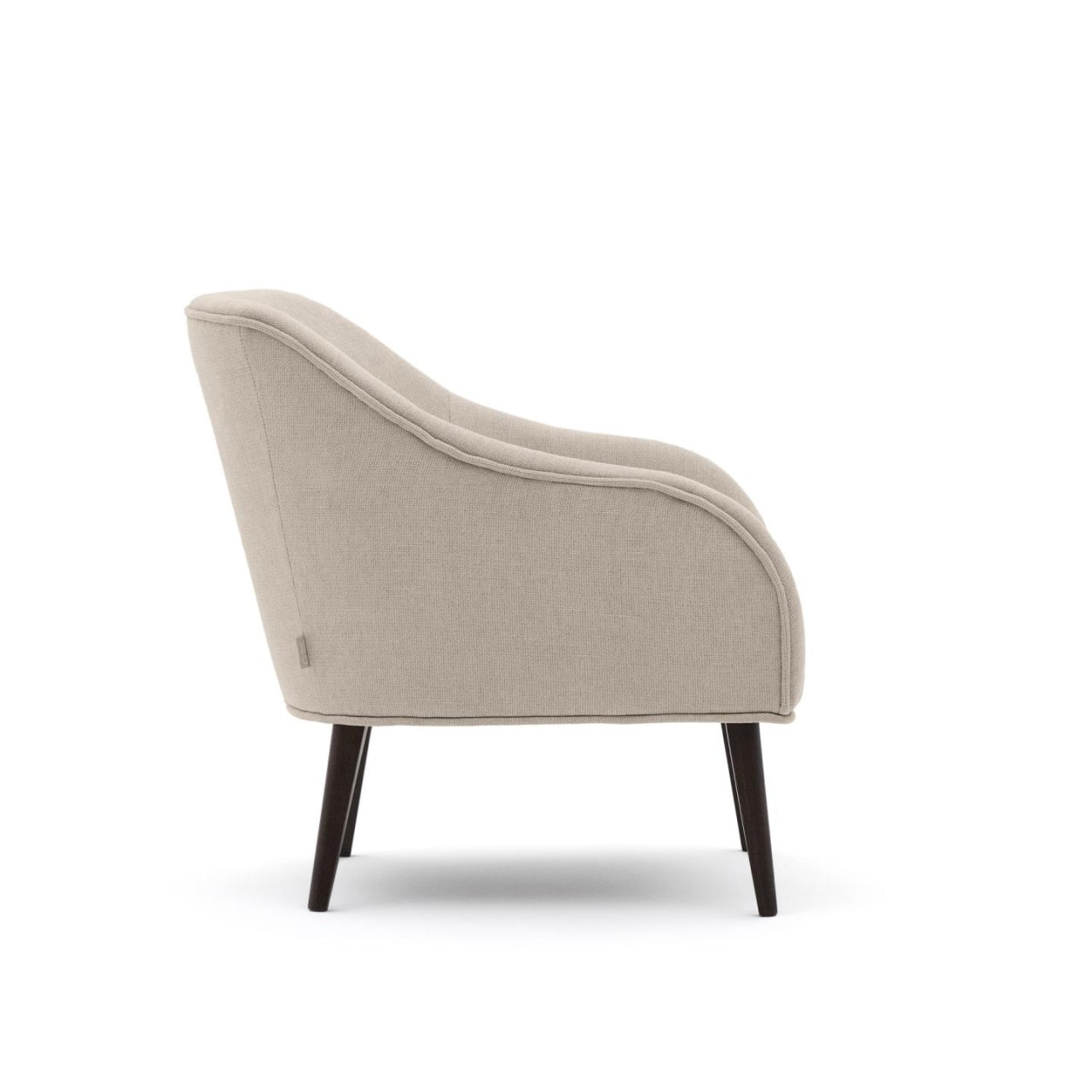 Fotoliu bej/maro wenge din textil Bobly Kave Home