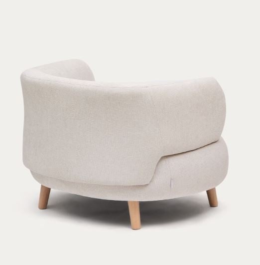 Fotoliu bej perla din textil Luisa Kave Home