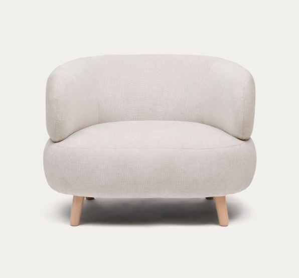 Fotoliu bej perla din textil Luisa Kave Home