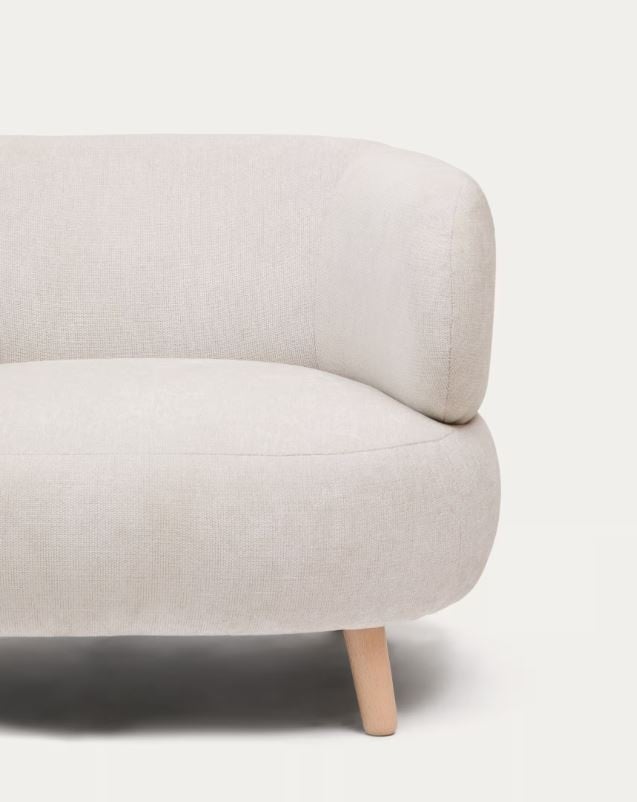 Fotoliu bej perla din textil Luisa Kave Home