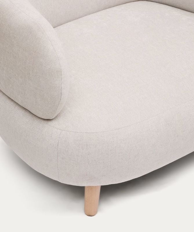 Fotoliu bej perla din textil Luisa Kave Home