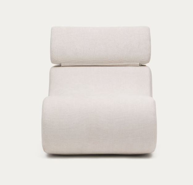 Fotoliu bej perlat din textil Club Chenille Kave Home