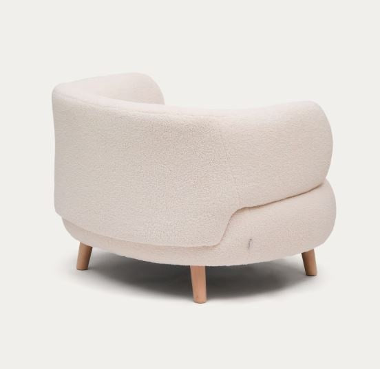 Fotoliu ecru din textil Luisa Kave Home
