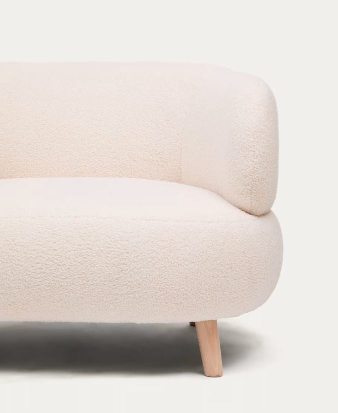 Fotoliu ecru din textil Luisa Kave Home