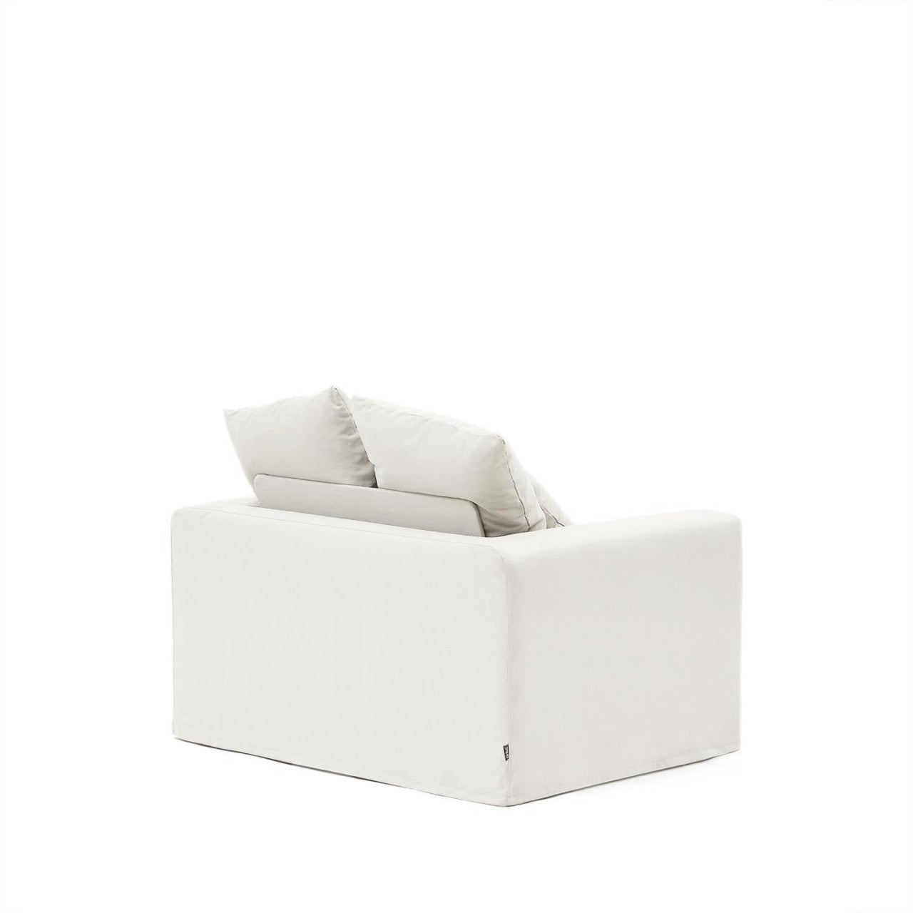 Fotoliu ecru din textil Nora Extra Kave Home