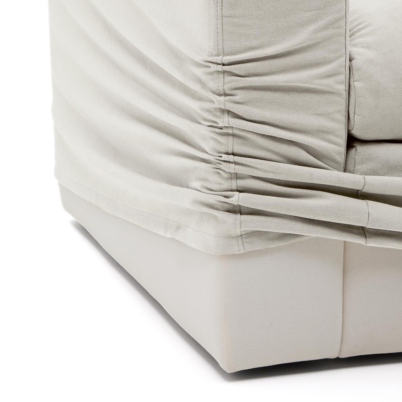 Fotoliu ecru din textil Nora Extra Kave Home