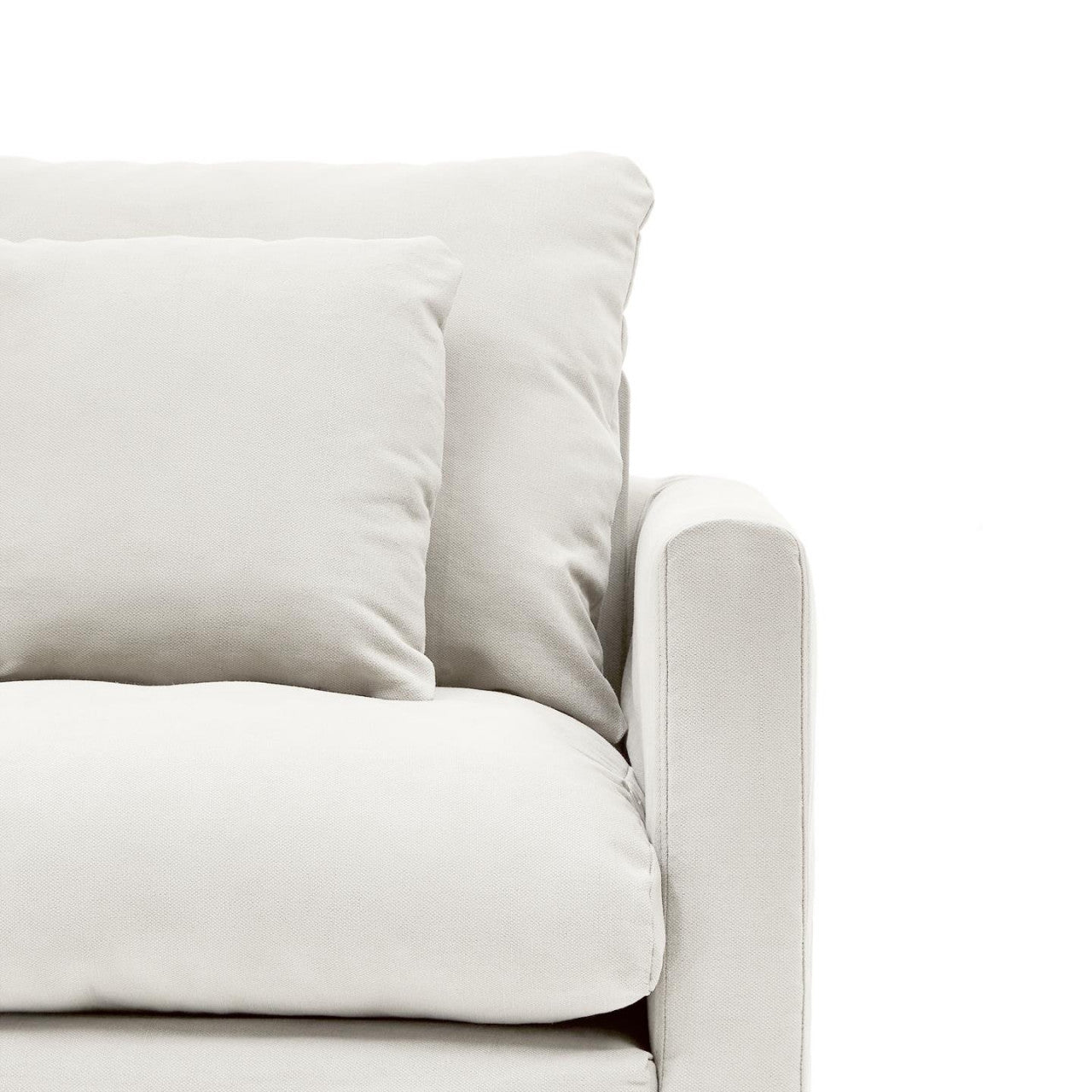 Fotoliu ecru din textil Nora Kave Home