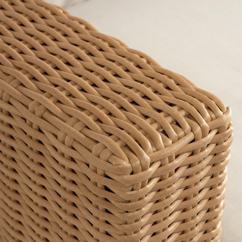 Fotoliu exterior maro din textil Giana Kave Home