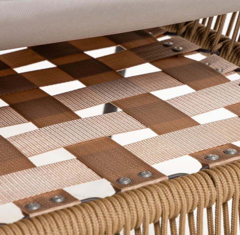 Fotoliu exterior maro din textil Samanta Kave Home