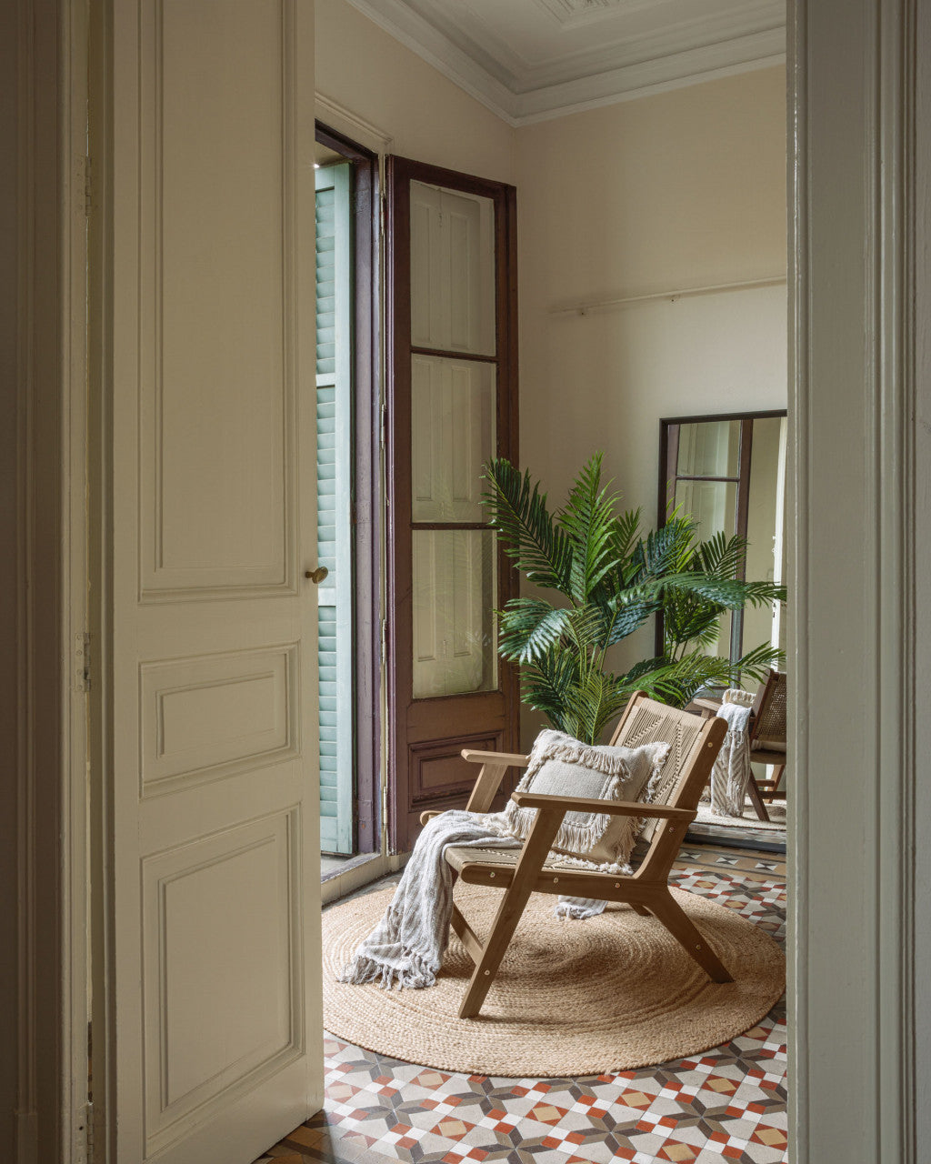 Fotoliu exterior maro inchis din lemn Geralda Kave Home