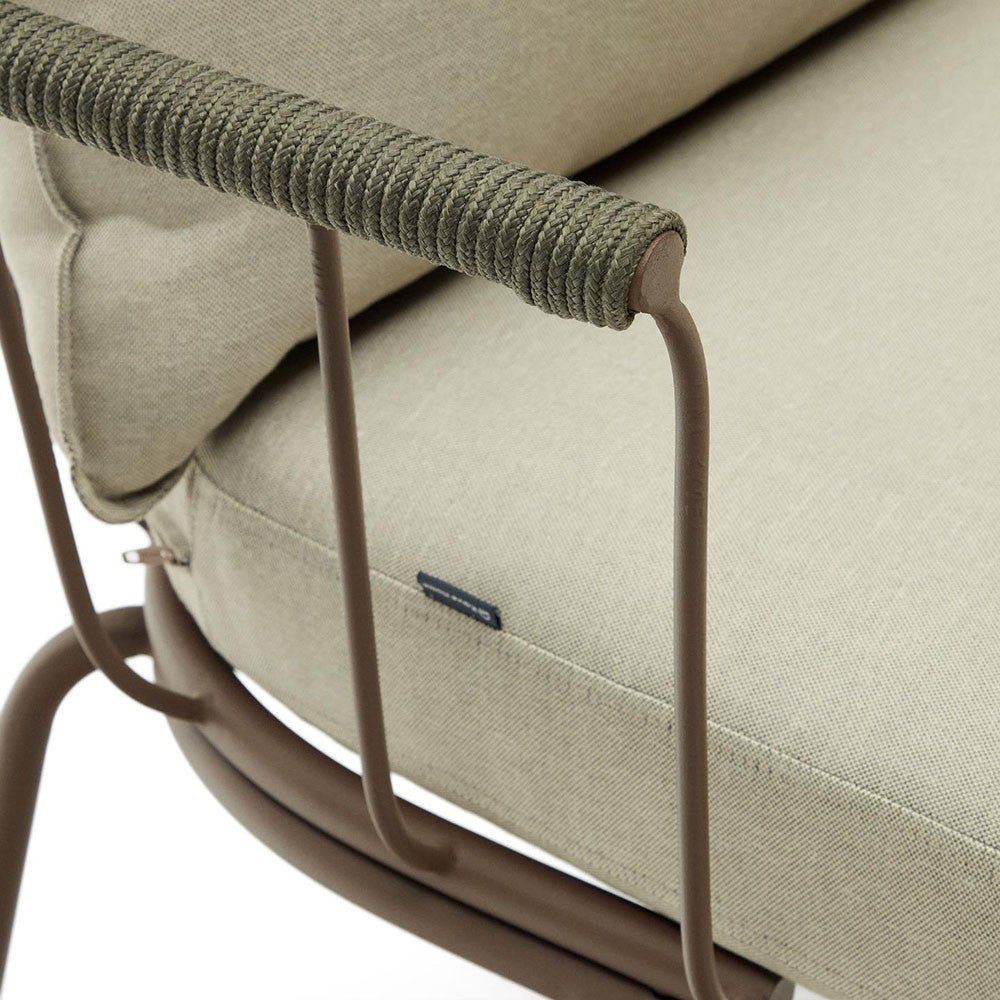Fotoliu exterior multicolor din textil Salguer Kave Home