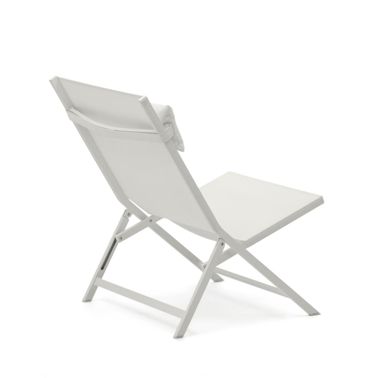Fotoliu exterior pliabil alb din metal Canutells Kave Home