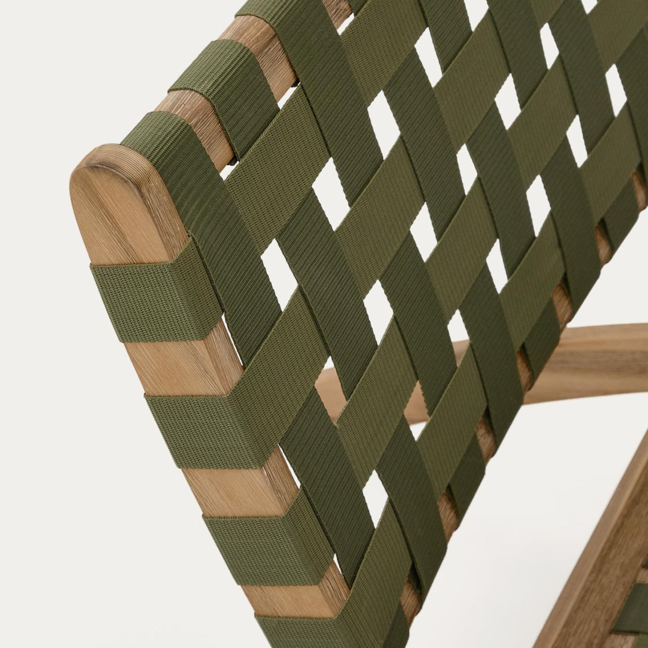 Fotoliu exterior pliabil verde din textil Chabeli Kave Home
