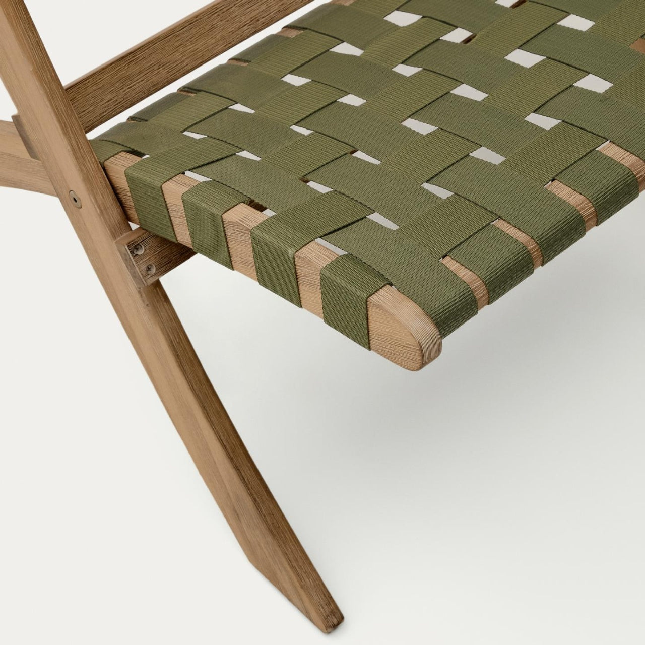 Fotoliu exterior pliabil verde din textil Chabeli Kave Home