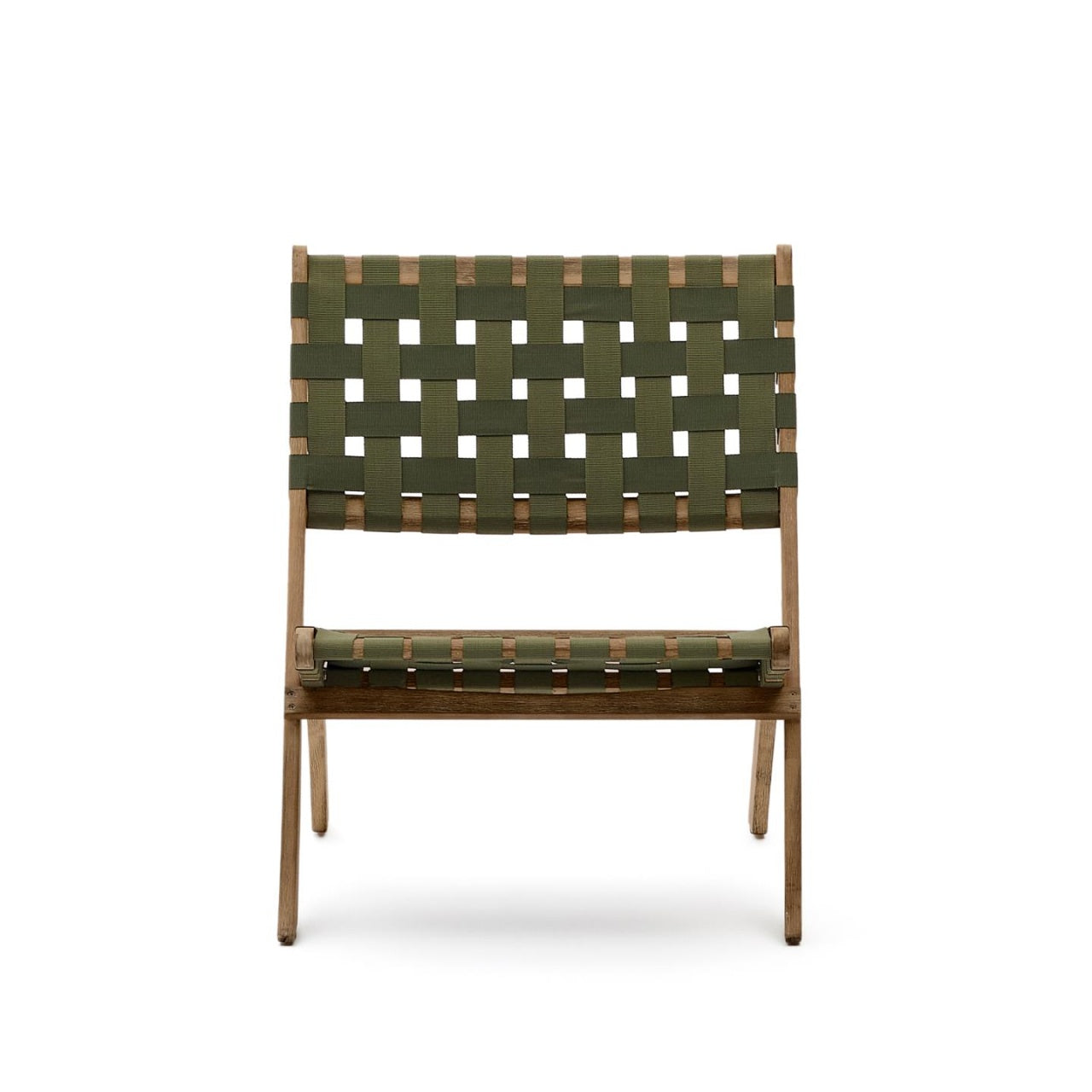 Fotoliu exterior pliabil verde din textil Chabeli Kave Home