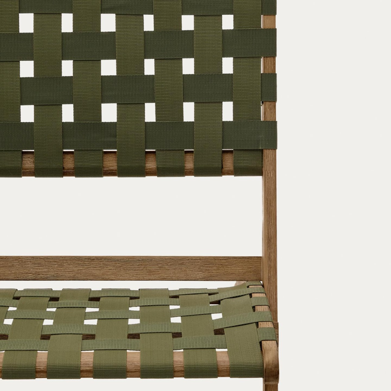 Fotoliu exterior pliabil verde din textil Chabeli Kave Home