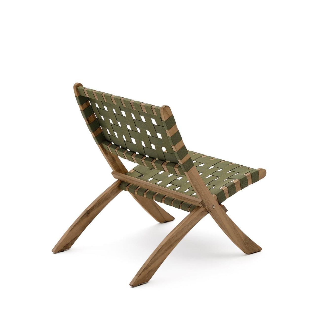 Fotoliu exterior pliabil verde din textil Chabeli Kave Home