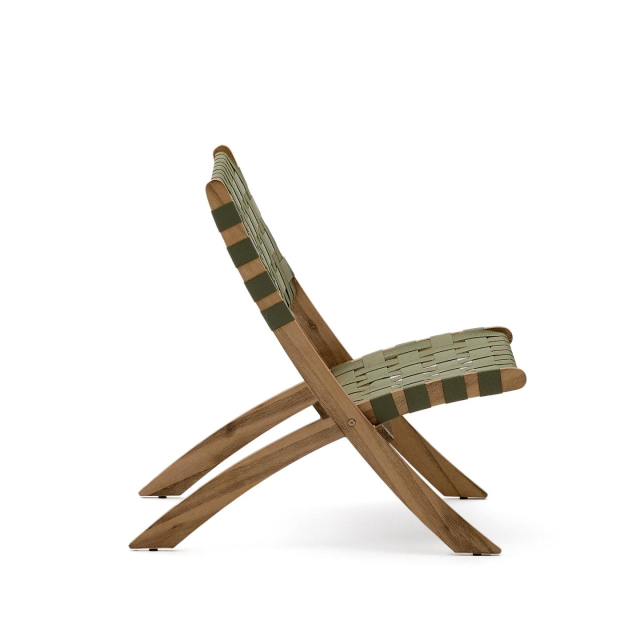 Fotoliu exterior pliabil verde din textil Chabeli Kave Home