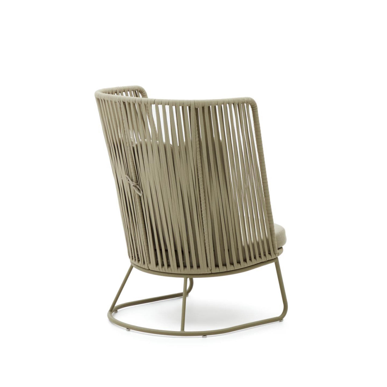 Fotoliu exterior verde din metal Saconca Kave Home