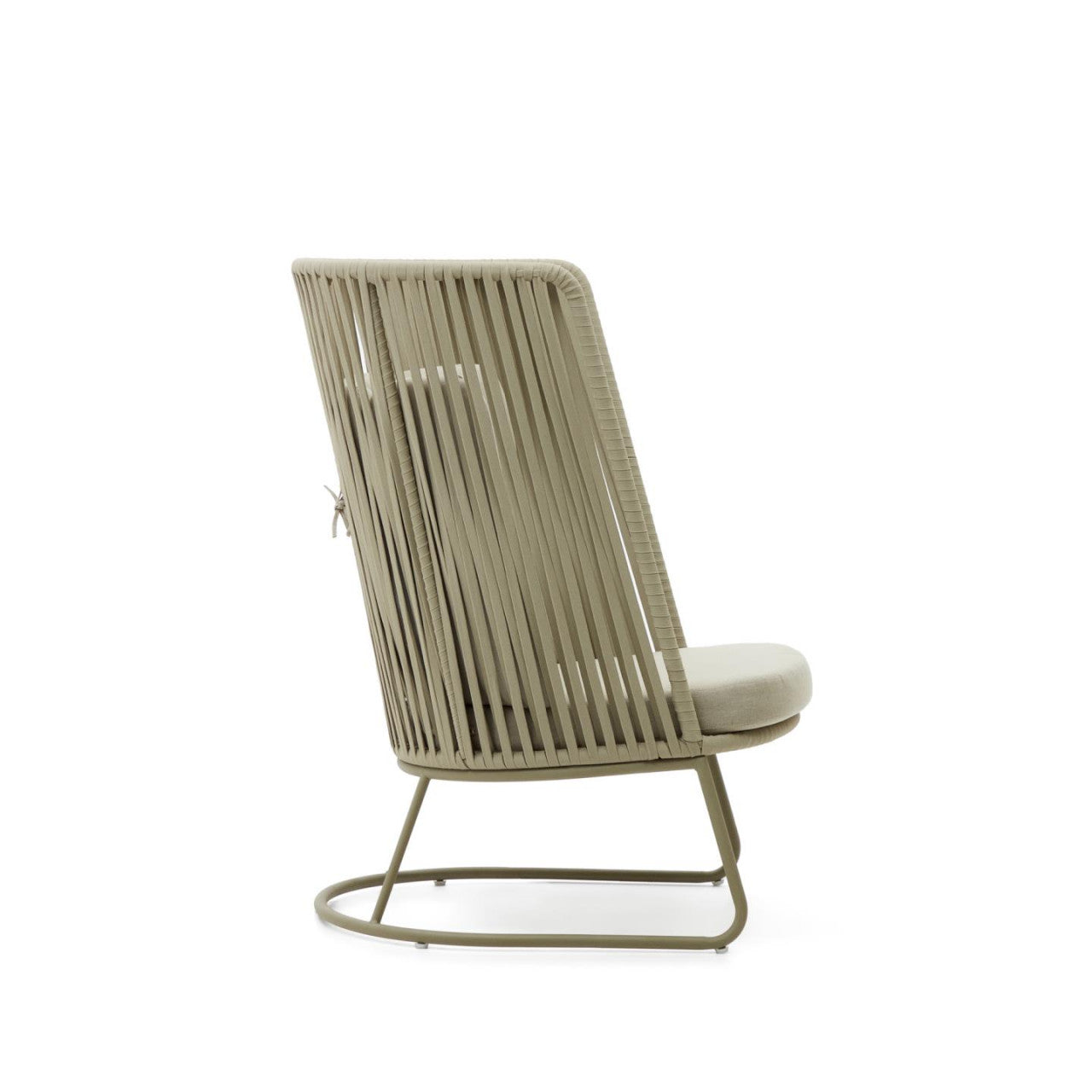 Fotoliu exterior verde din metal Saconca Kave Home