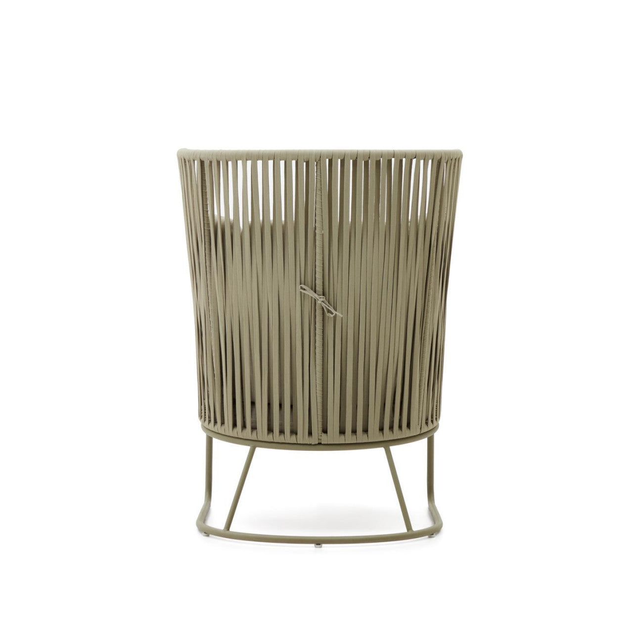 Fotoliu exterior verde din metal Saconca Kave Home