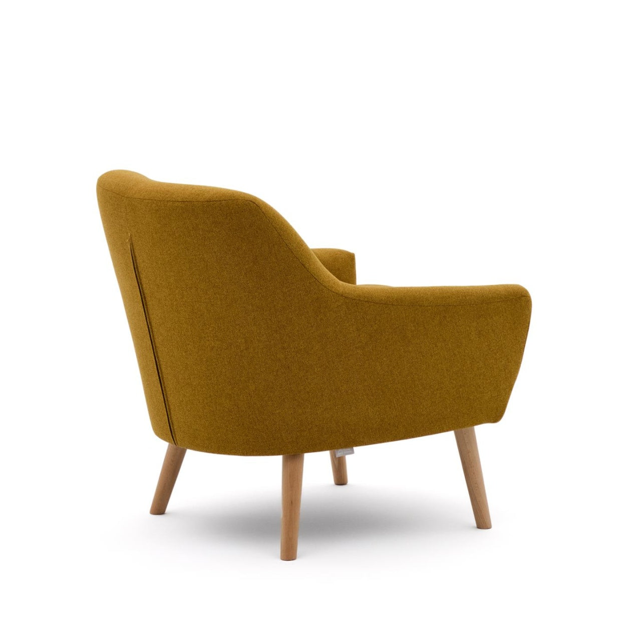 Fotoliu galben mustar din textil Candela Kave Home