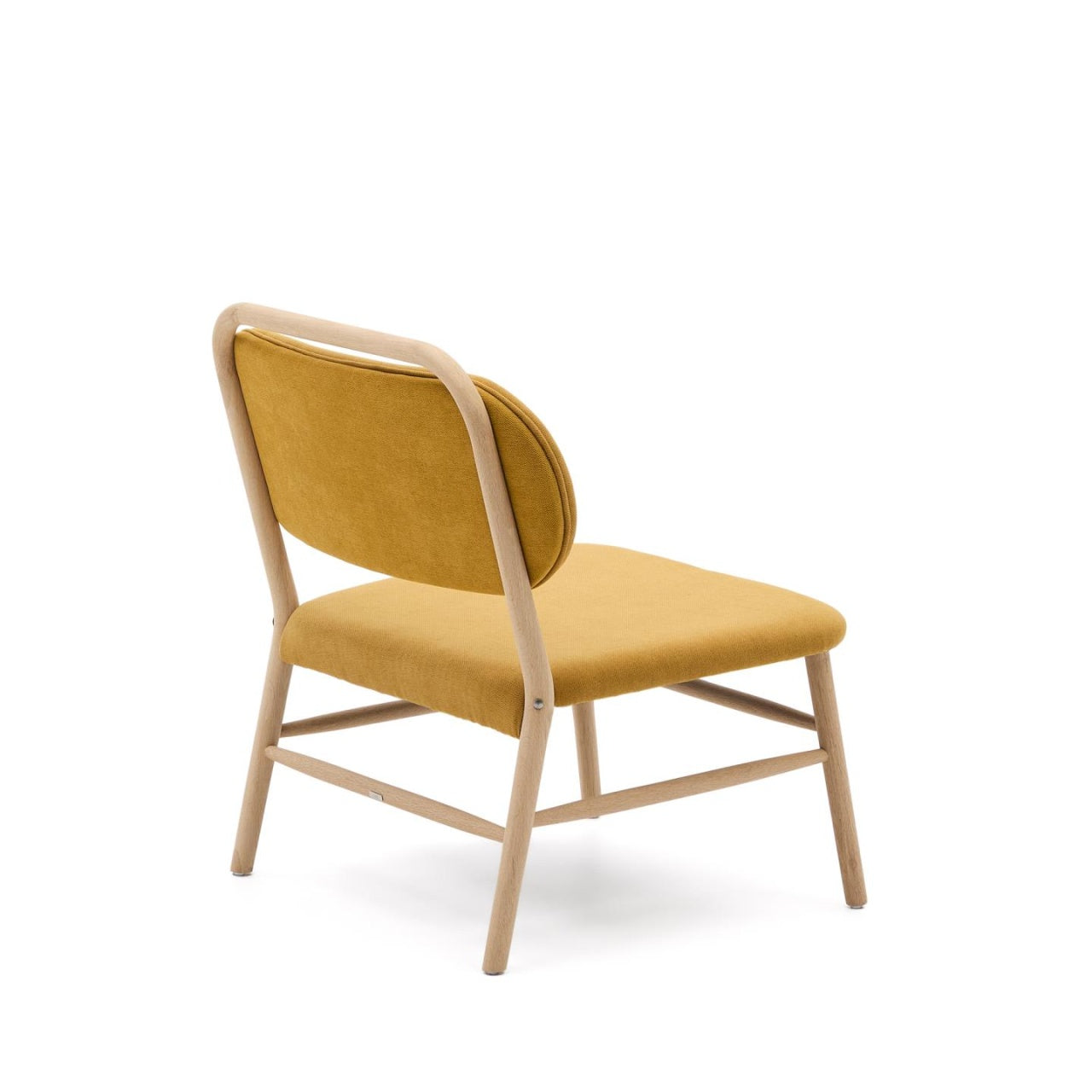 Fotoliu galben mustar din textil Helda Kave Home