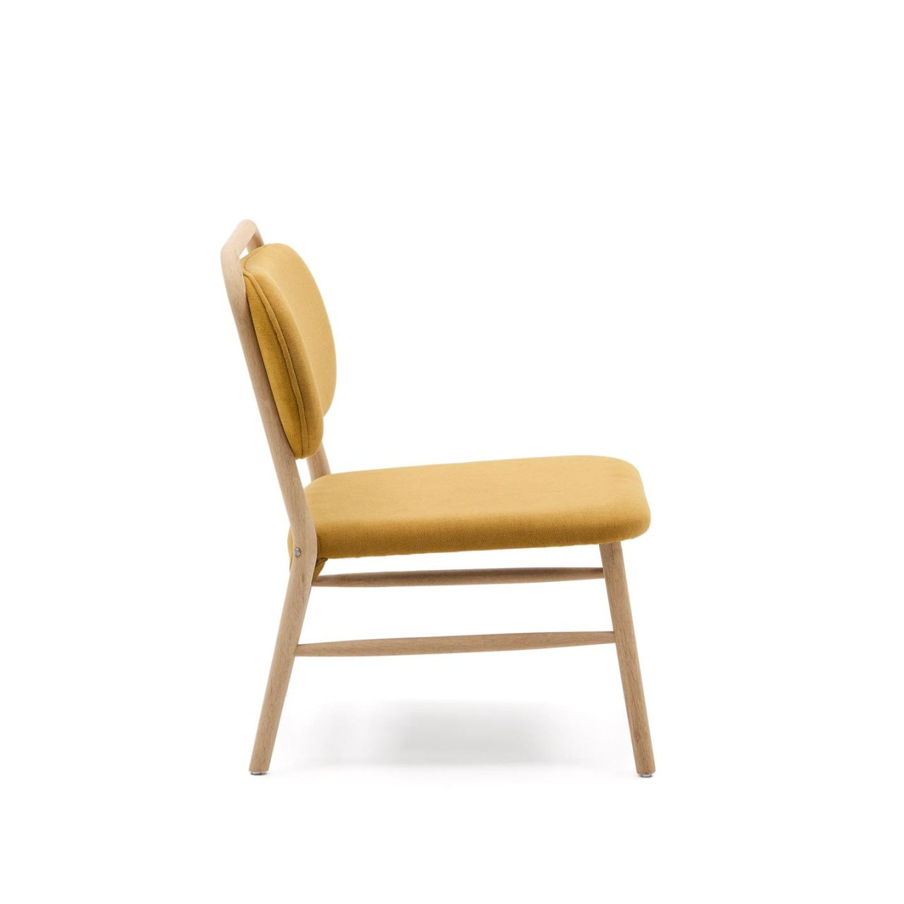 Fotoliu galben mustar din textil Helda Kave Home