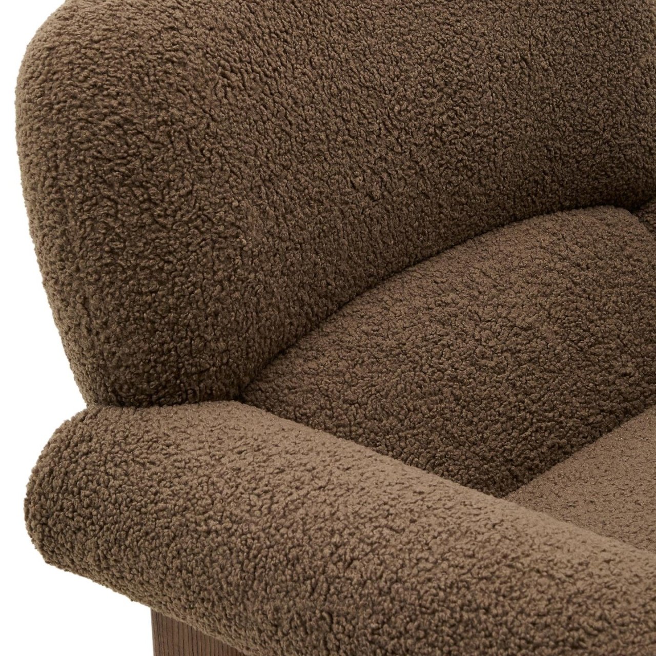 Fotoliu grej din textil Cabana Kave Home