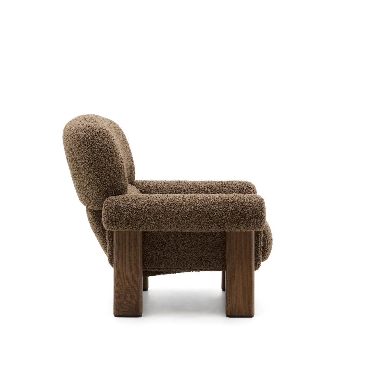 Fotoliu grej din textil Cabana Kave Home