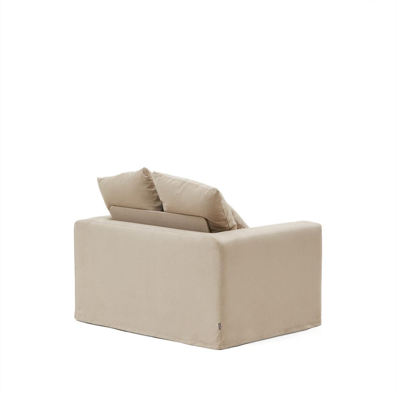 Fotoliu grej din textil Nora Extra Kave Home