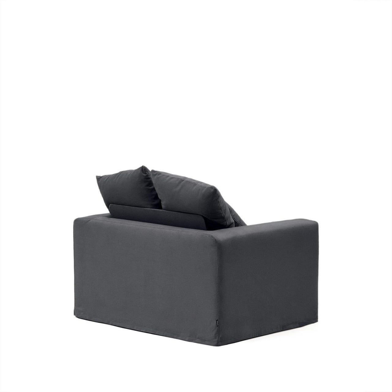 Fotoliu gri antracit din textil Nora Extra Kave Home