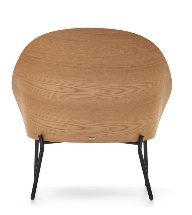 Fotoliu gri deschis/maro din textil Eamy Kave Home