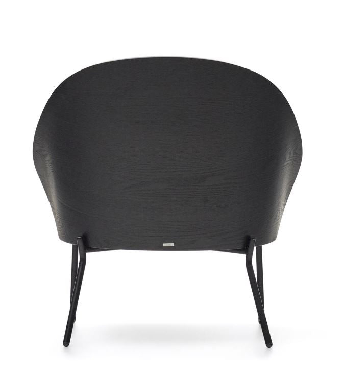 Fotoliu gri deschis/negru din textil Eamy Kave Home