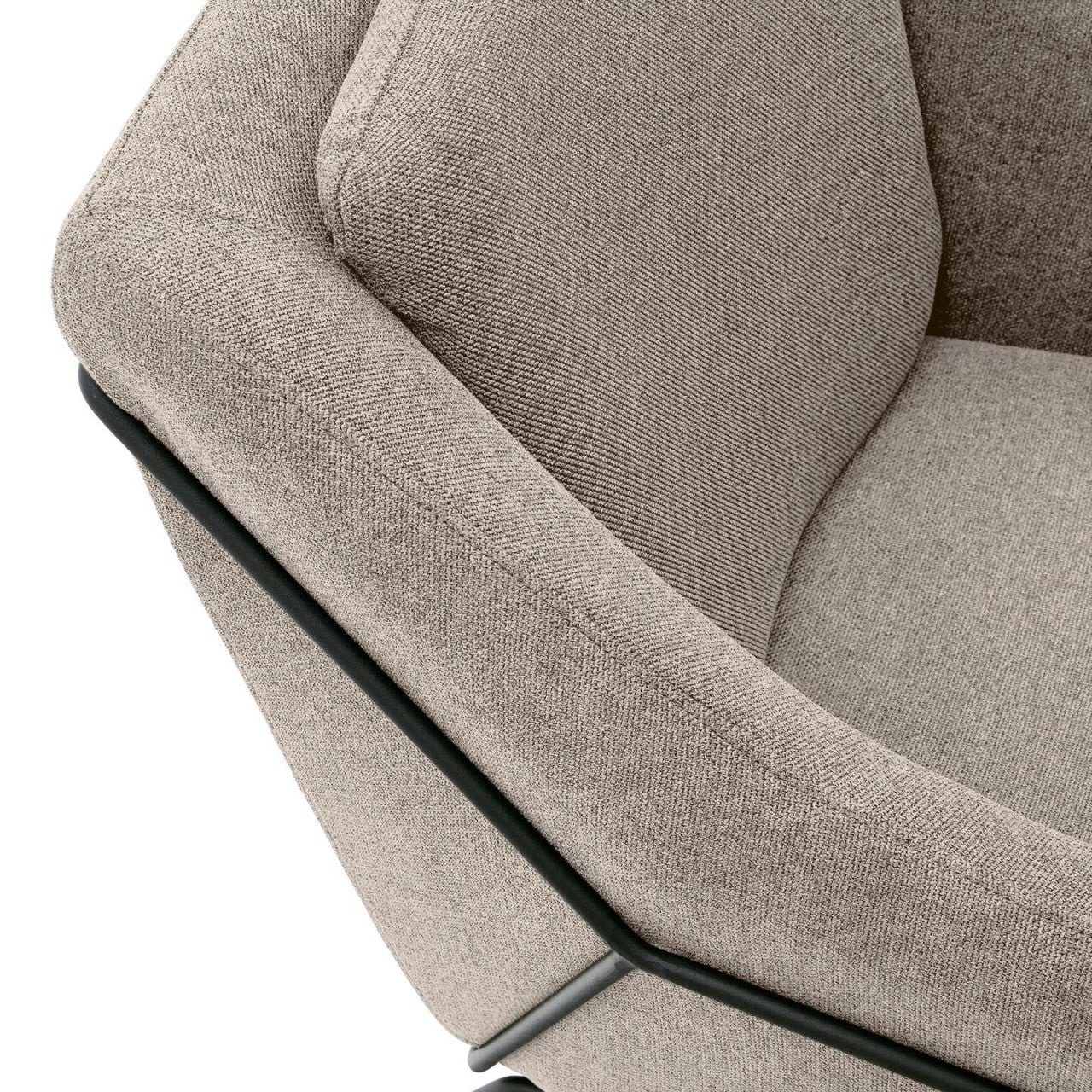 Fotoliu gri din textil Brida Kave Home