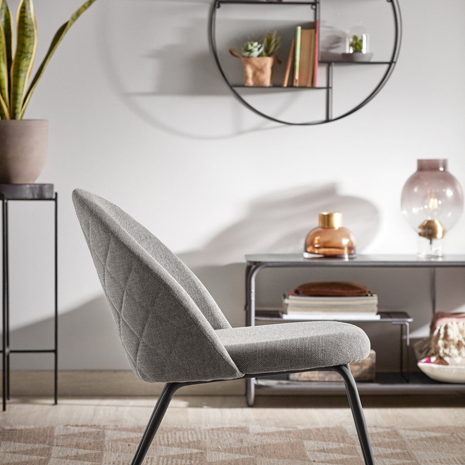 Fotoliu gri din textil Ivonne Kave Home