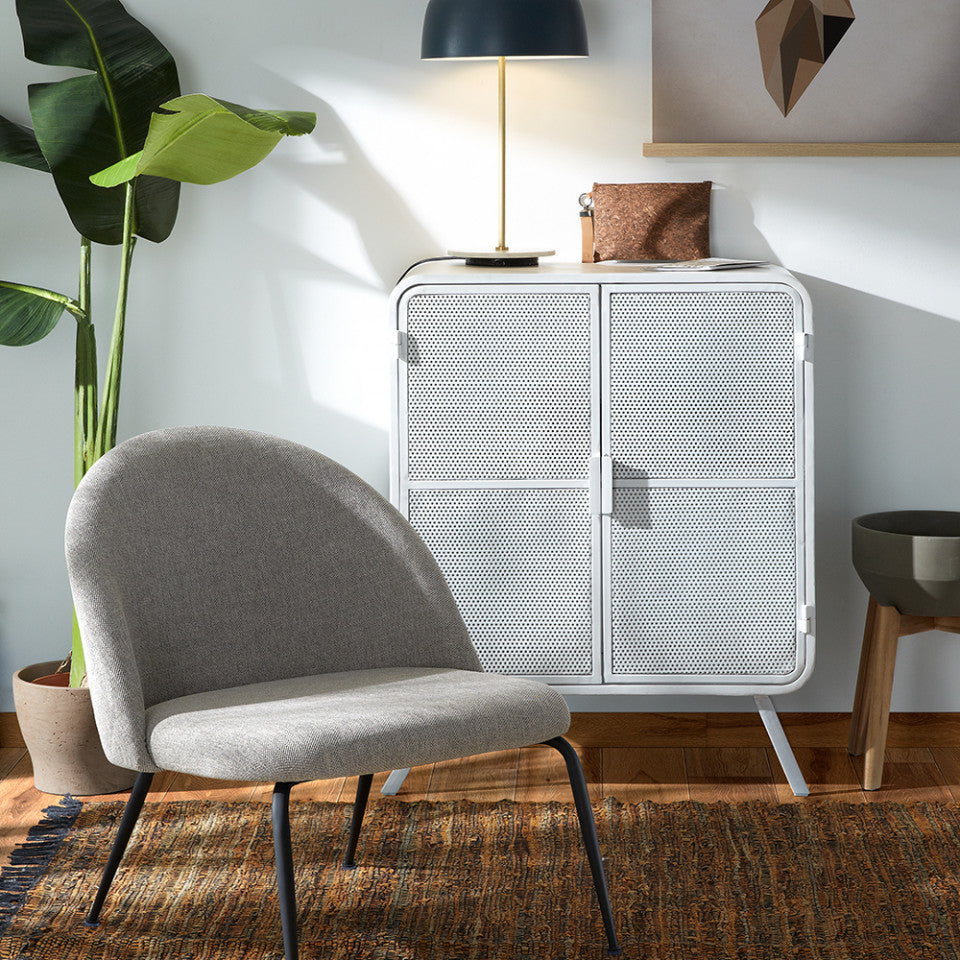 Fotoliu gri din textil Ivonne Kave Home