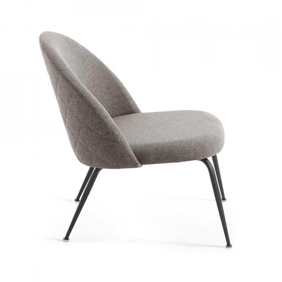 Fotoliu gri din textil Ivonne Kave Home
