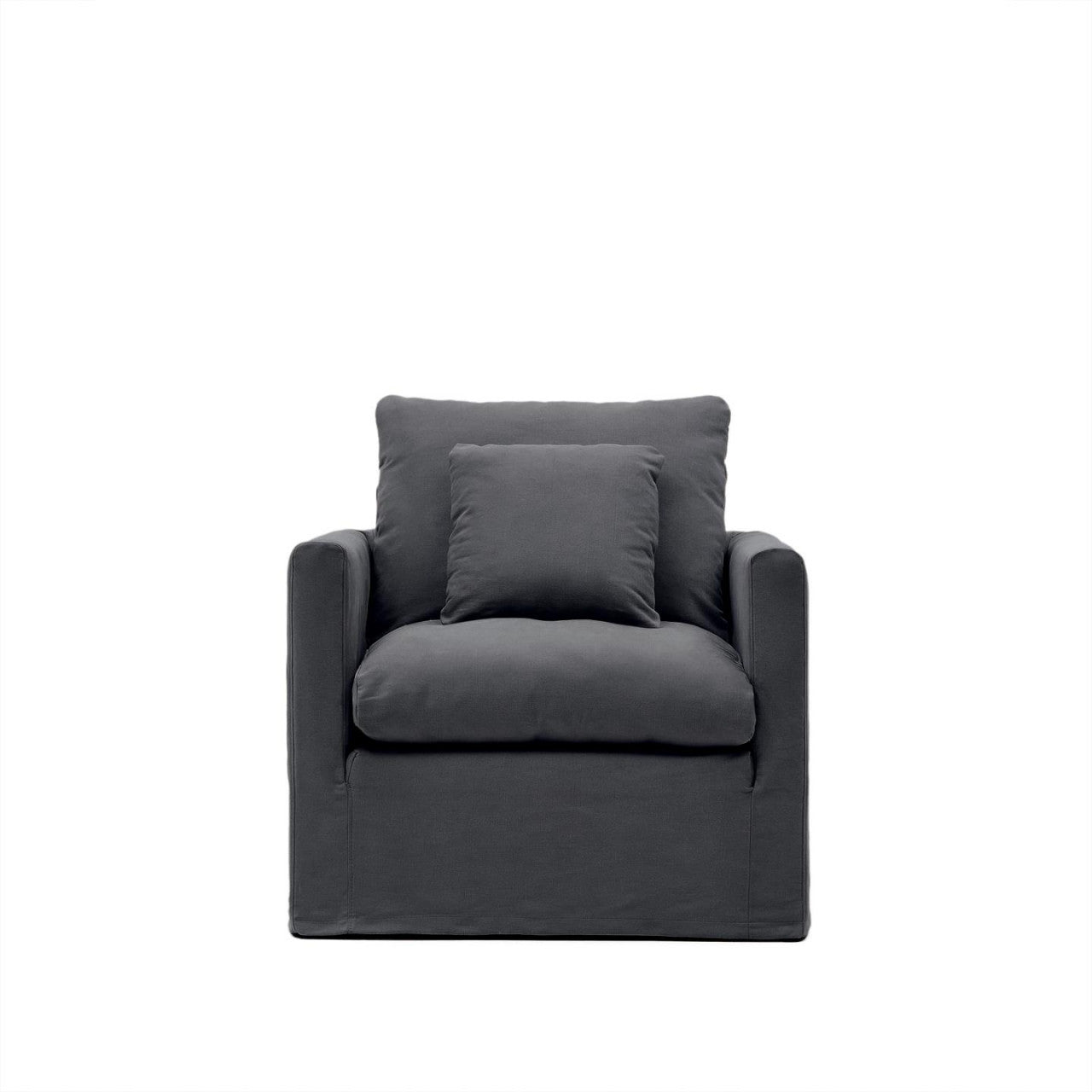 Fotoliu gri din textil Nora Kave Home