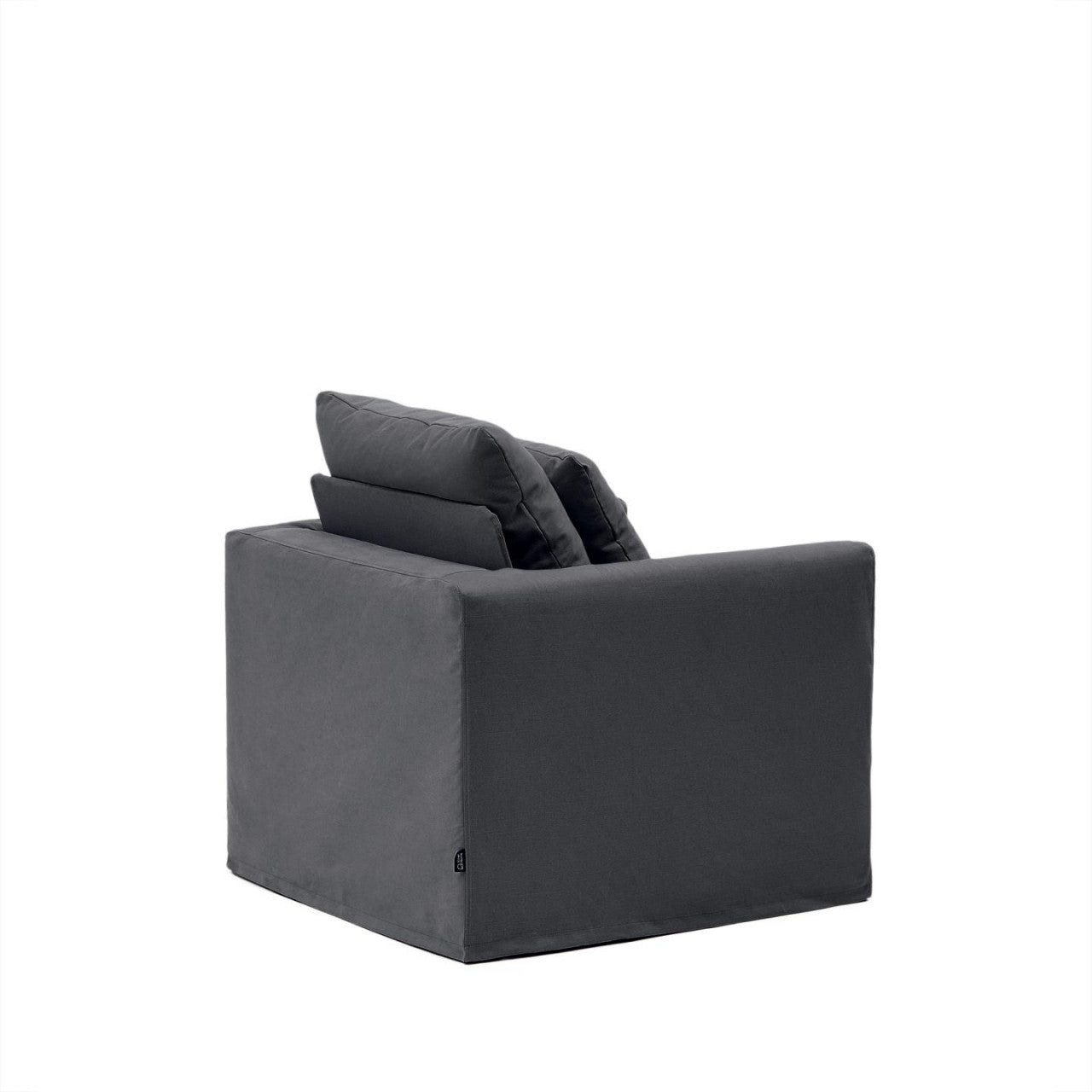 Fotoliu gri din textil Nora Kave Home