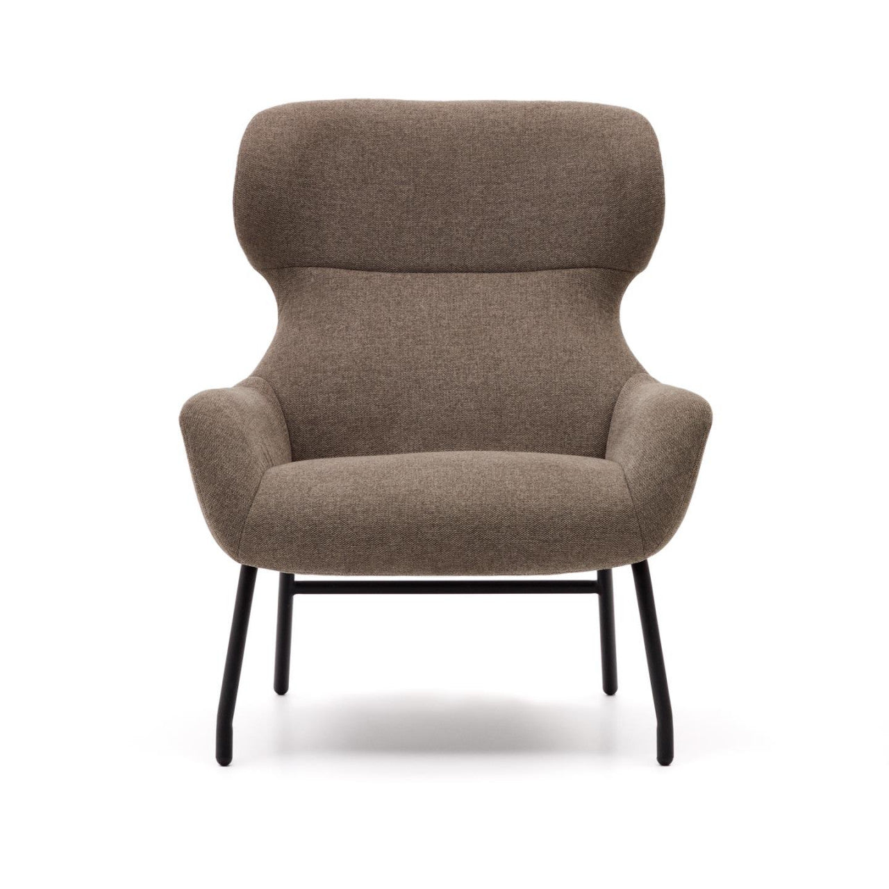 Fotoliu maro din textil Belina Kave Home
