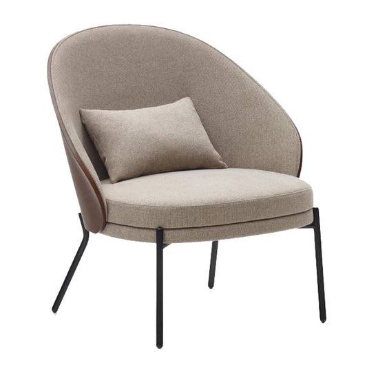 Fotoliu maro din textil Eamy Kave Home