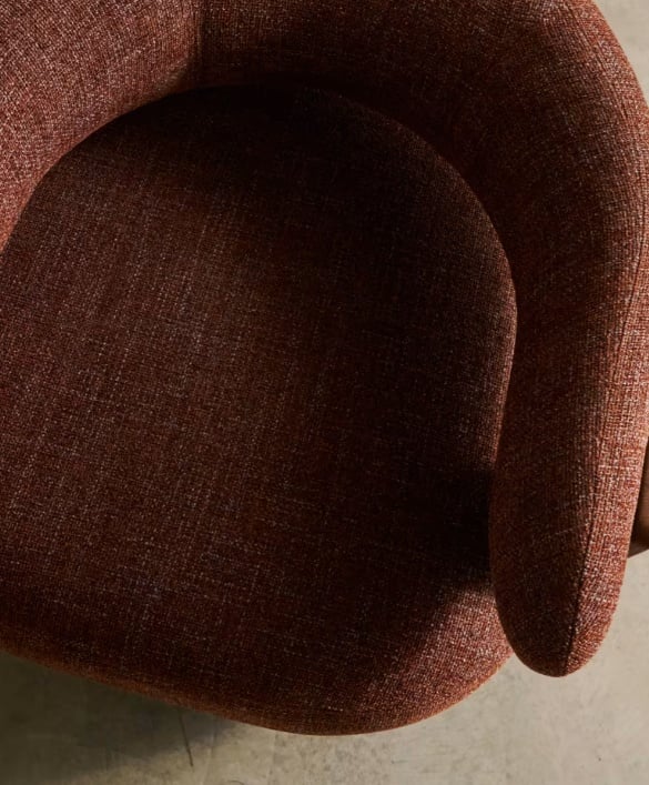 Fotoliu maro din textil Granite Chenille Kave Home