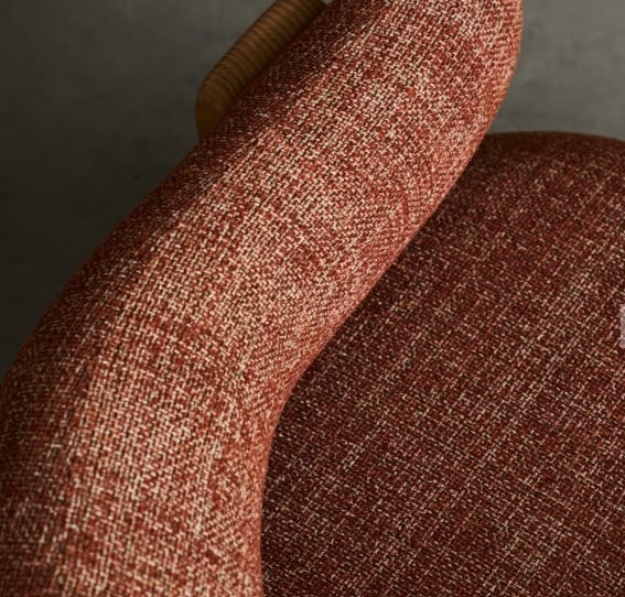 Fotoliu maro teracota din textil Granite Chenille Light Kave Home
