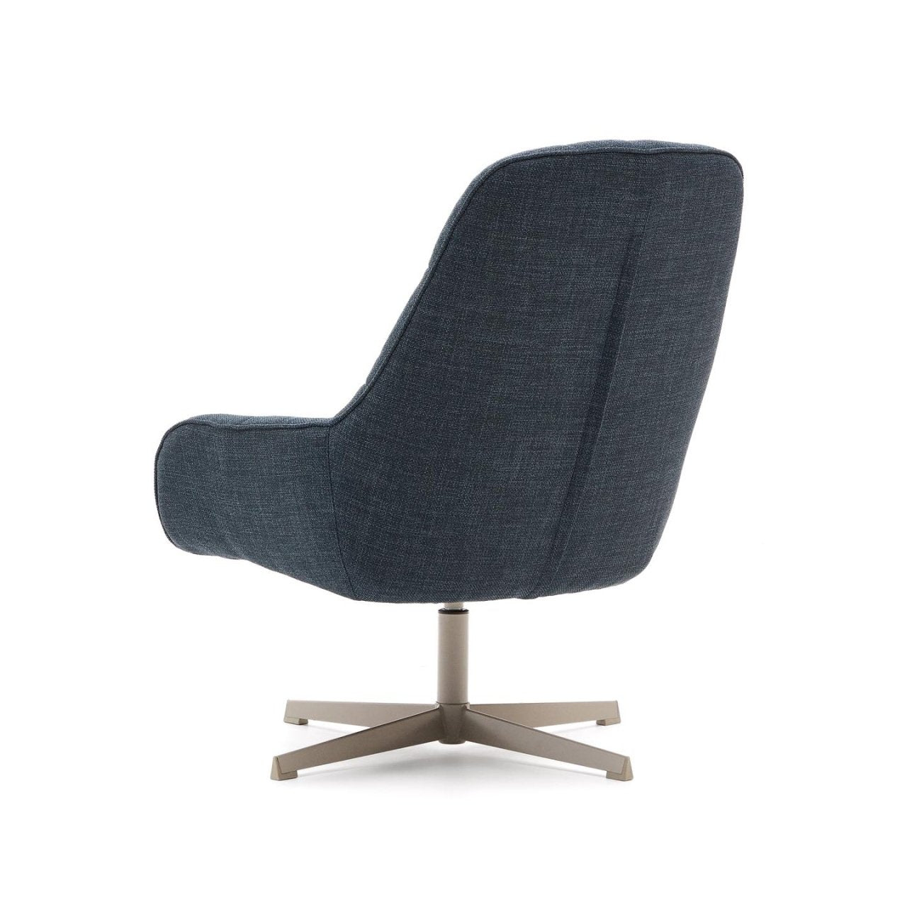 Fotoliu rotativ albastru/gri din textil Jaspe Kave Home