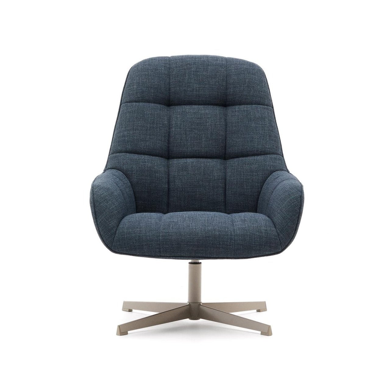 Fotoliu rotativ albastru/gri din textil Jaspe Kave Home