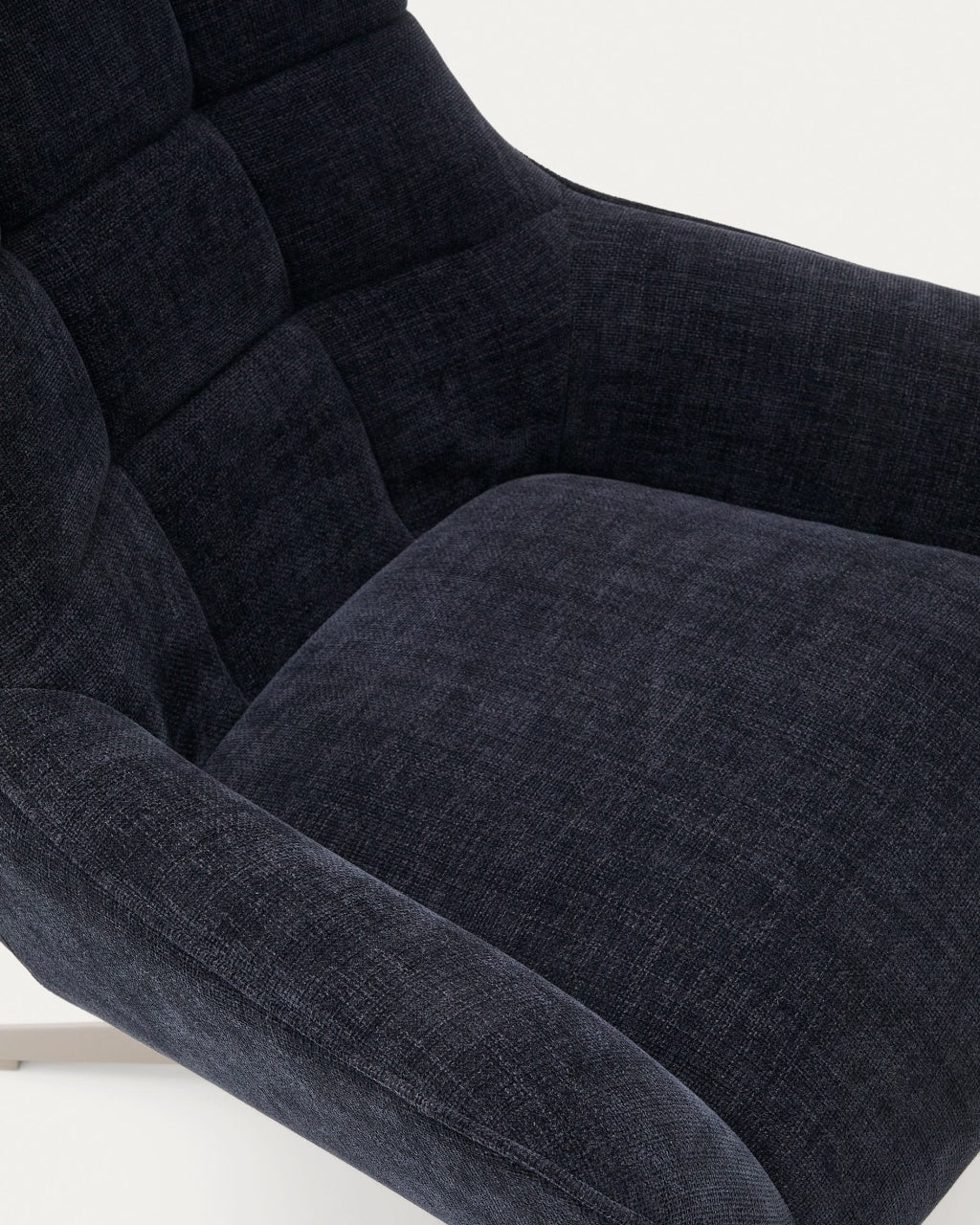 Fotoliu rotativ albastru/gri din textil Teryl Kave Home