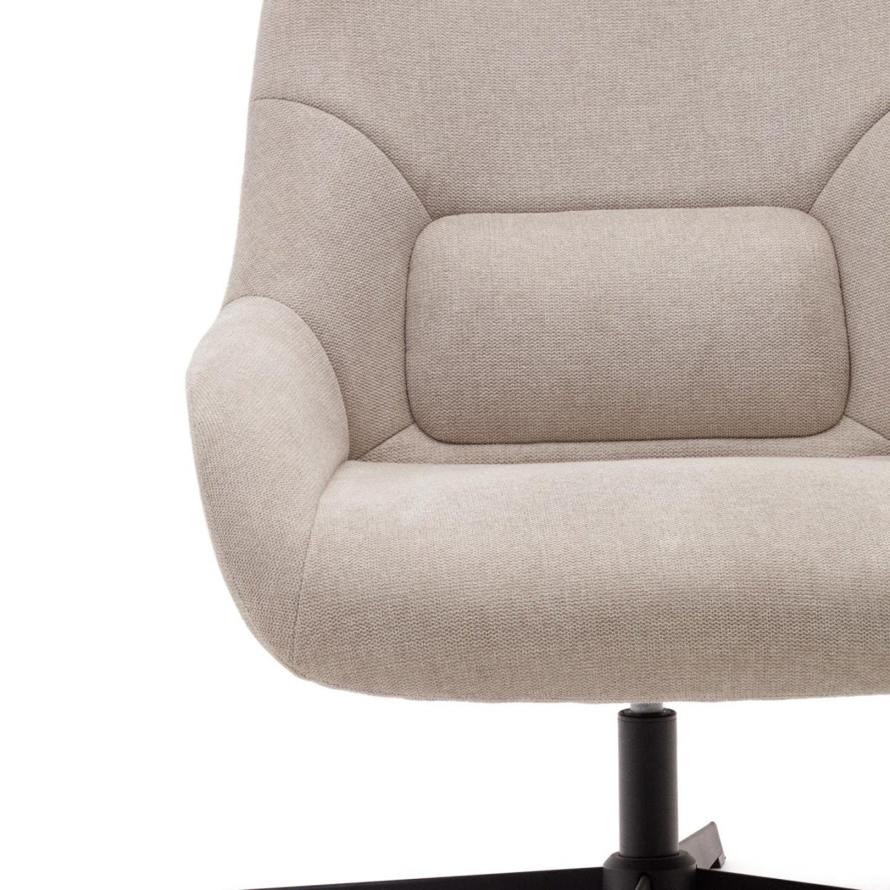 Fotoliu rotativ bej din textil Celida Kave Home