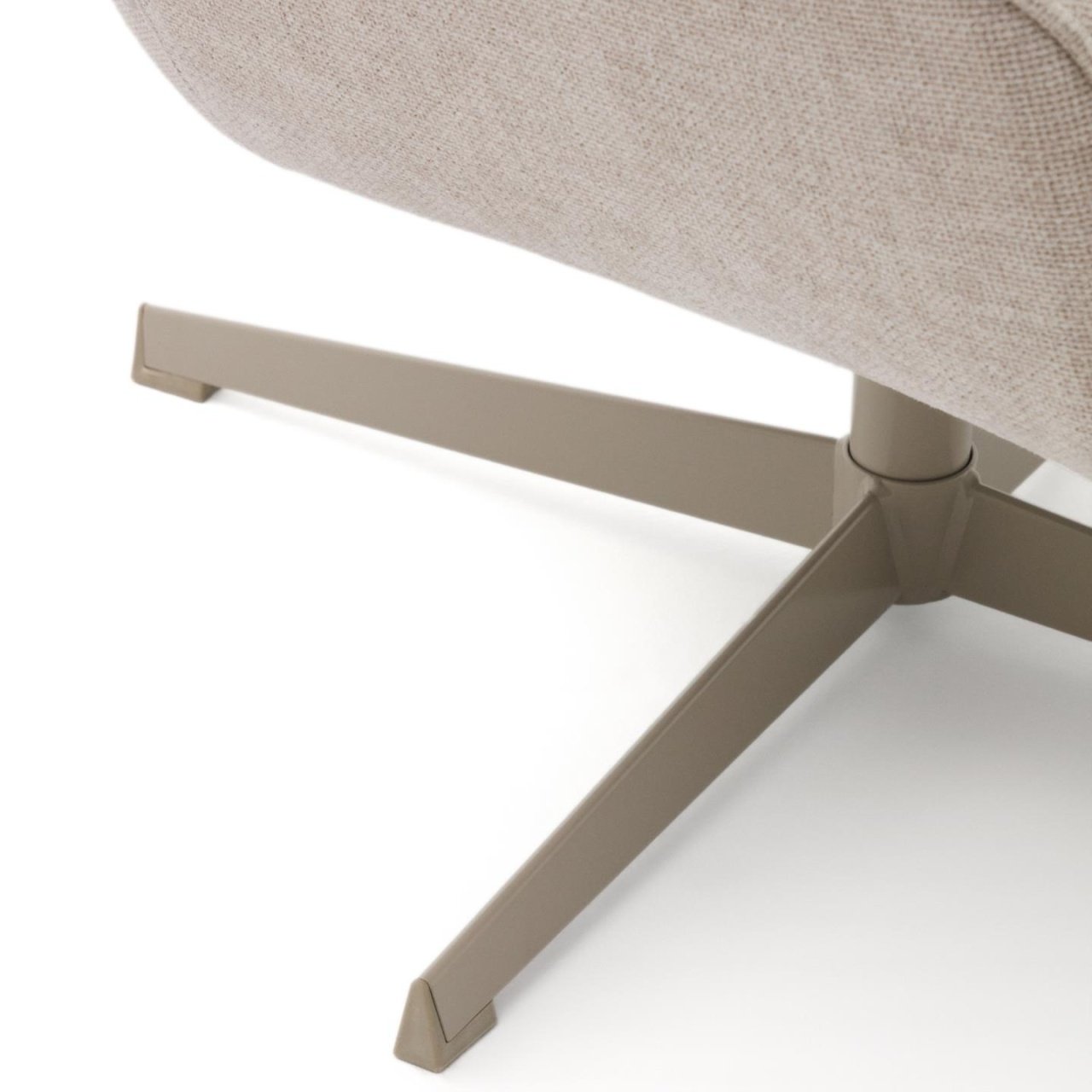Fotoliu rotativ bej/gri din textil Jaspe Kave Home
