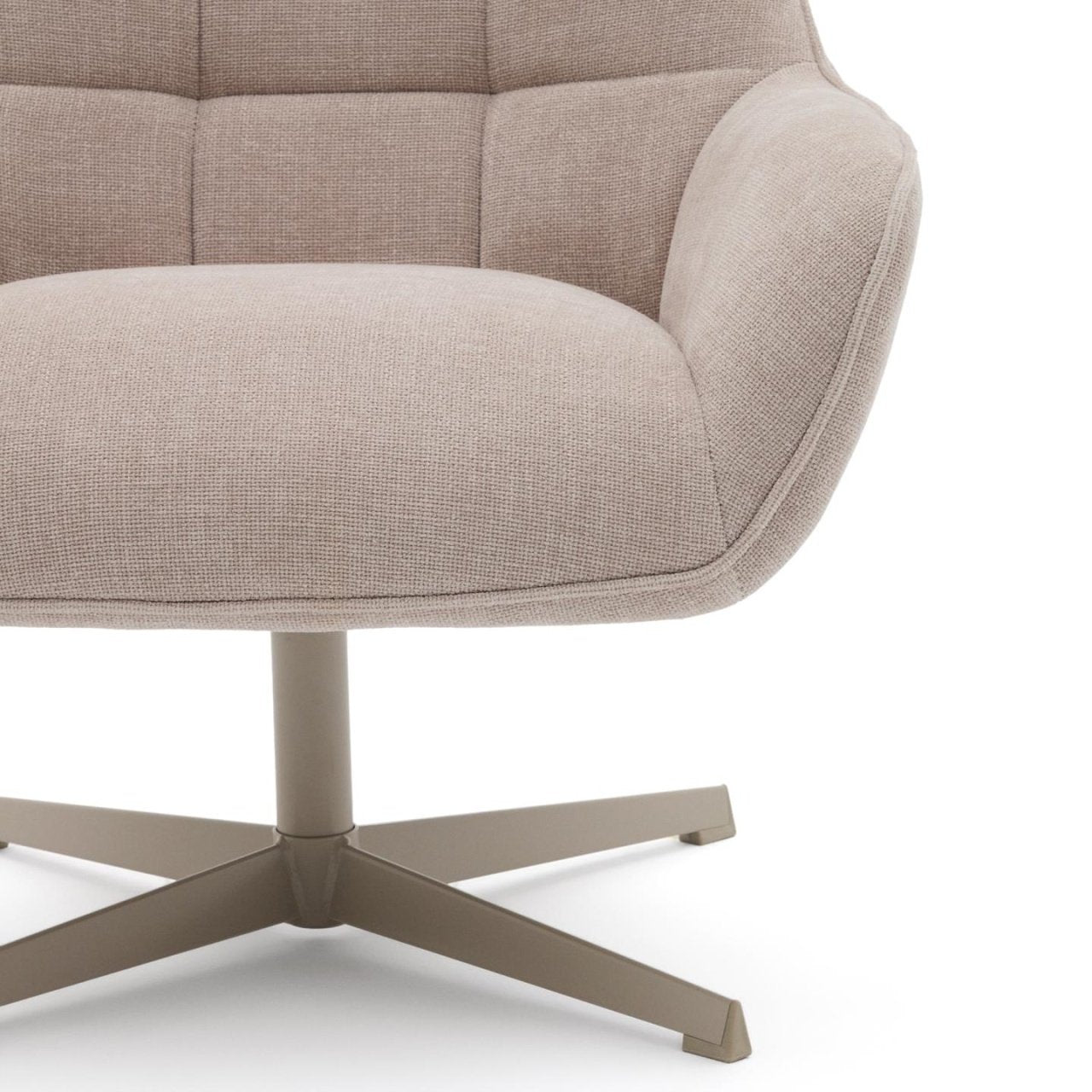 Fotoliu rotativ bej/gri din textil Jaspe Kave Home